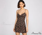 Floral Passion Stylish Sleeveless Mini Dress