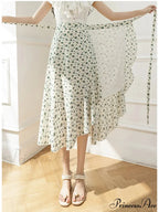 Floral Pattern A-Line Bohemian Retro Skirt Summer Spring