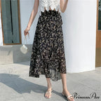 Floral Pattern A-Line Bohemian Retro Skirt Summer Spring