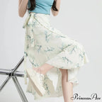 Floral Pattern A-Line Bohemian Retro Skirt Summer Spring