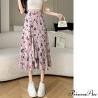 Floral Pattern A-Line Bohemian Retro Skirt Summer Spring