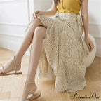 Floral Pattern A-Line Bohemian Retro Skirt Summer Spring