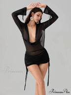 Floral Pattern Halter Short Dress