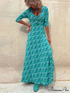 Floral Print Stylish Midi Dress