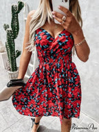 Floral Print Vintage Casual Dress