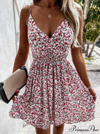 Floral Print Vintage Casual Dress