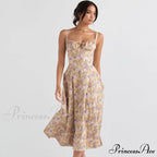 Floral Printed Crop Top and Classic Tiered Ruffle Skirt Matching Set