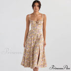 Floral Printed Crop Top and Classic Tiered Ruffle Skirt Matching Set