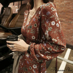 Floral Printed Dress Woman Dress