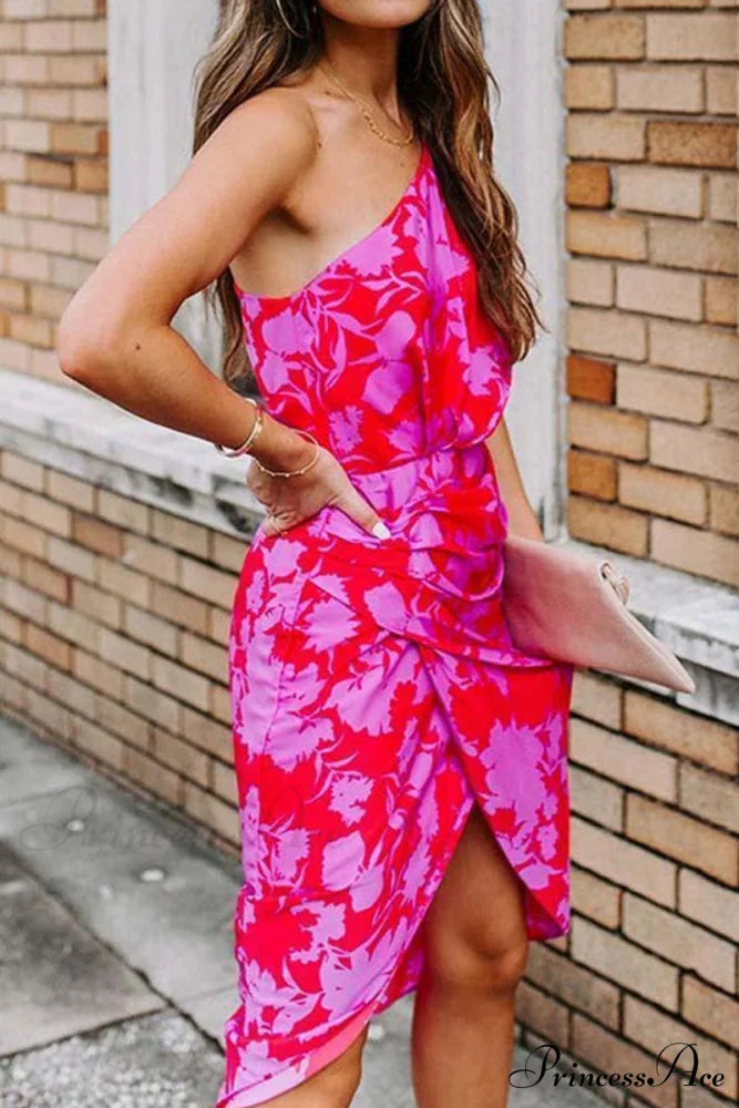 Floral Printed Graceful Wrap Maxi Dress