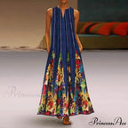 Floral Printed Maxi Long Dress