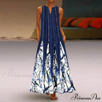 Floral Printed Maxi Long Dress