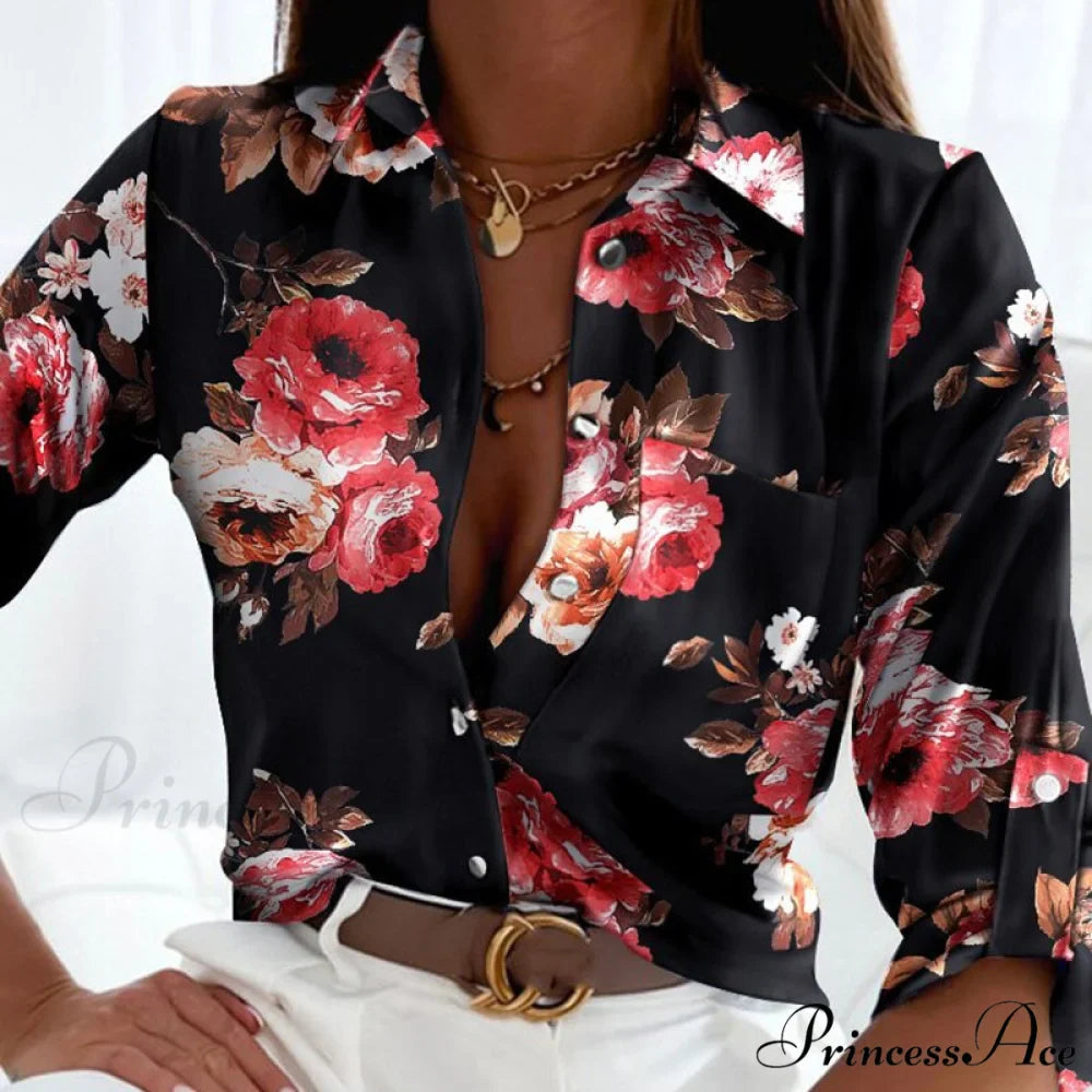 Floral Printing Single Button New Shirt