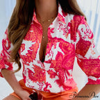 Floral Printing Single Button New Shirt