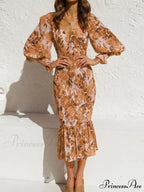 Floral Puff Sleeve Maxi Dress