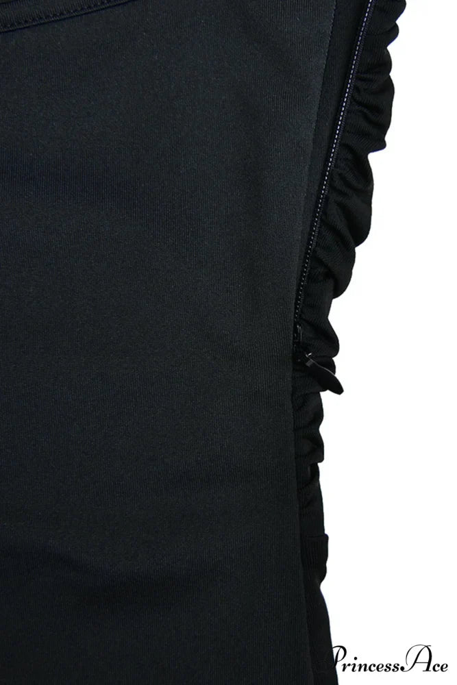 Floral Ruched Midi Dress with Halter Decoration