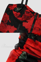 Floral Rushed Bodycon Cami Dress