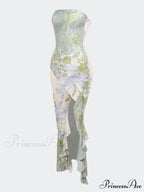 Floral Sexy Stylish Slit Maxi Dress