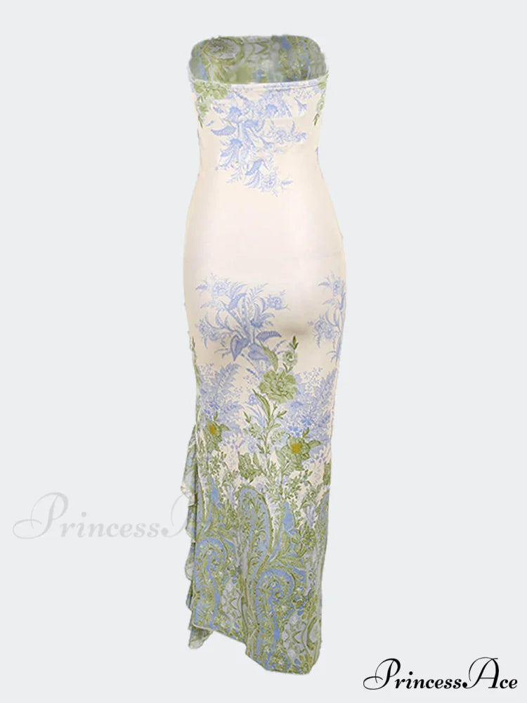 Floral Sexy Stylish Slit Maxi Dress