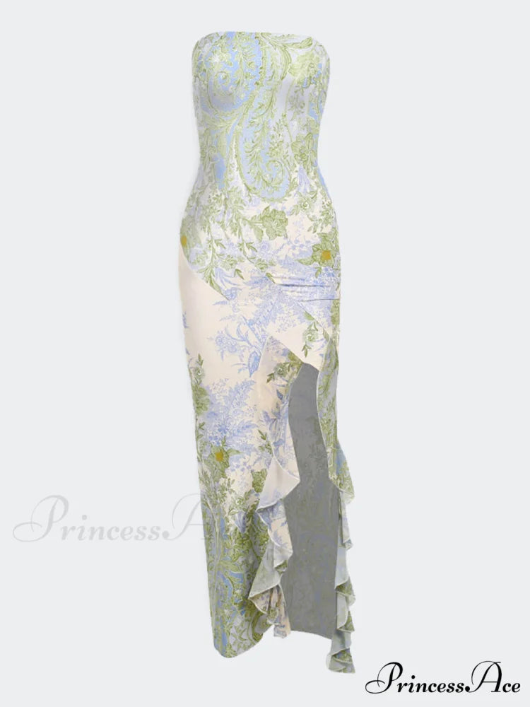 Floral Sexy Stylish Slit Maxi Dress