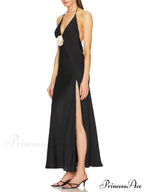 Floral Slit Stylish Evening Dress