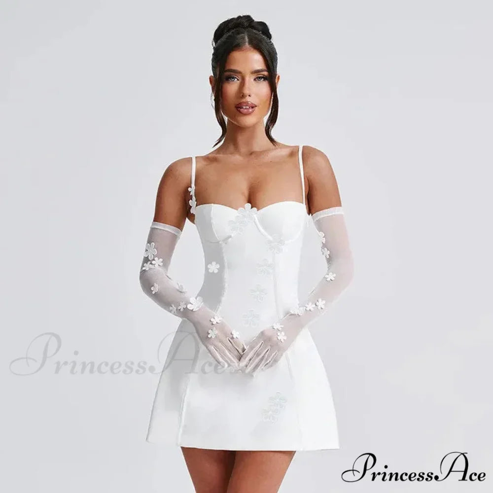 Floral Spaghetti Strap Backless Mini Bodycon Blossom Dress