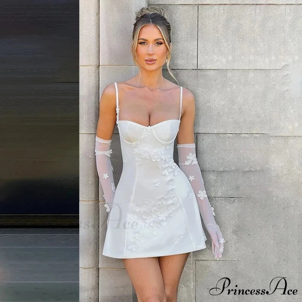 Floral Spaghetti Strap Backless Mini Bodycon Blossom Dress