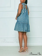 Flounce Oblique Graceful Collar Pencil Dresses