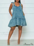 Flounce Oblique Graceful Collar Pencil Dresses