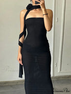 Flounce Spaghetti Strap Trendy Loose Denim Dresses