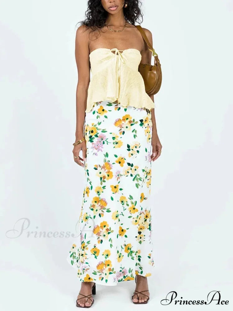 Flounced Off-Shoulder Crop Top