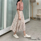 Flower A-Line Extended Skirt 2024 Summer Pleasant Style Women