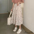 Flower A-Line Extended Skirt 2024 Summer Pleasant Style Women