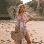 Flower Pattern Loose Dress Swimsuit Cover-Up