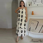 Flower Print Collar Party Vestidos Maxi Dress
