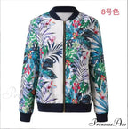 Flower Print Long Sleeve Coats