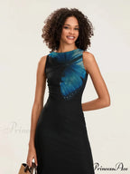 Flower Sleeveless Bodycon Back Hollowed Lacing Tank Celebration Flower Dress