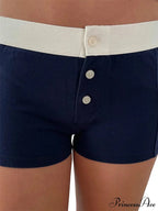 Flower Striped Pajama Sleep Short