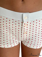 Flower Striped Pajama Sleep Short