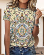 Flowered Brief with Design Tee Sleeves