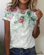 Flowered Brief with Design Tee Sleeves