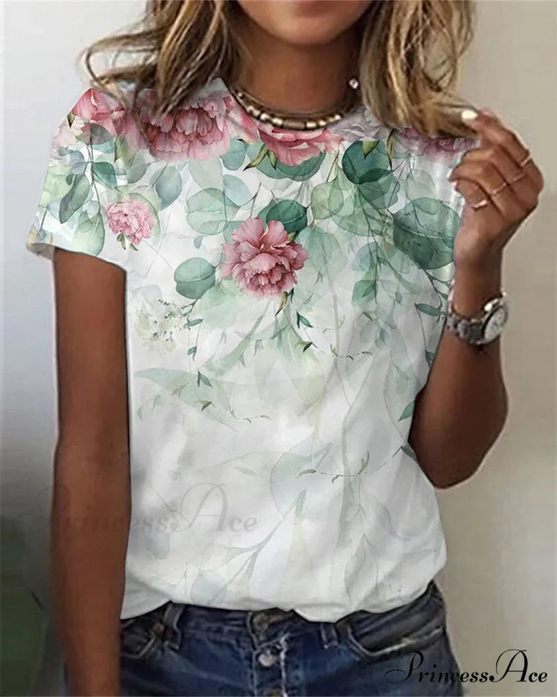 Flowered Brief with Design Tee Sleeves