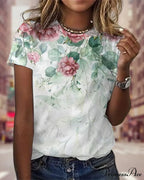 Flowered Brief with Design Tee Sleeves