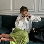 Flowing Ivory Frilled Top