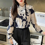 Flowy Blossom Button Up Long Sleeve Blouse