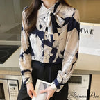 Flowy Blossom Button Up Long Sleeve Blouse