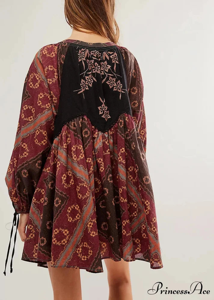 Flowy Flower Bohemian Short Dress