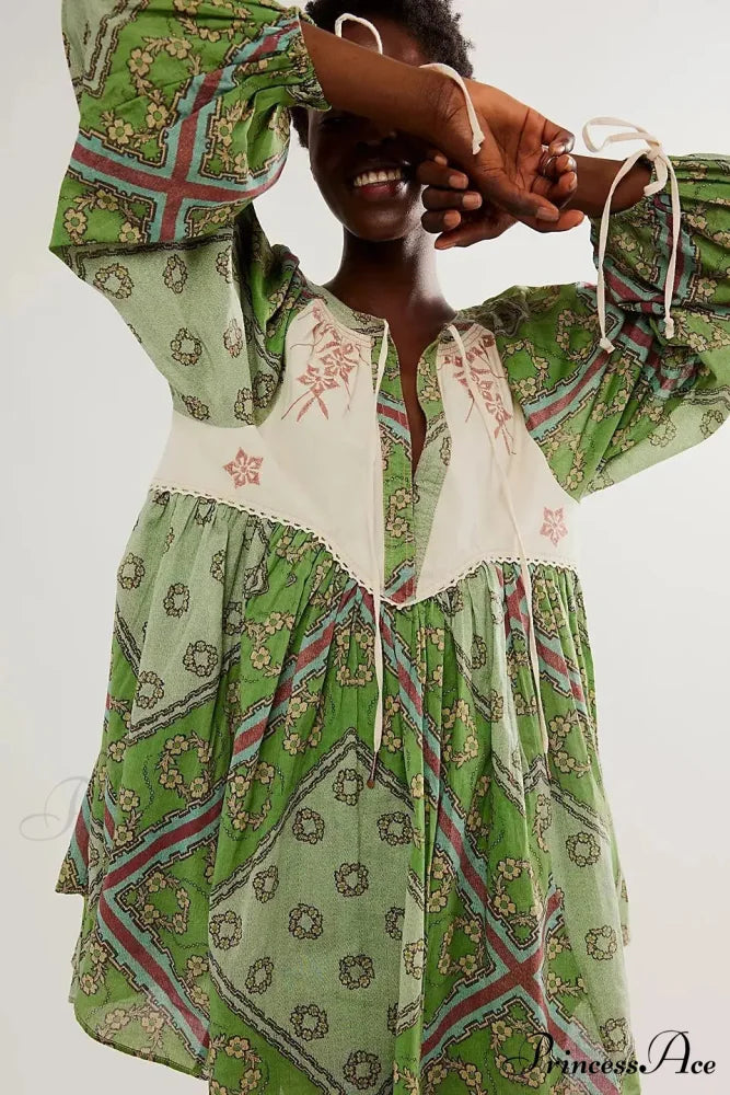 Flowy Flower Bohemian Short Dress