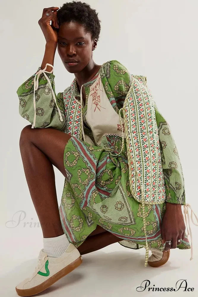 Flowy Flower Bohemian Short Dress