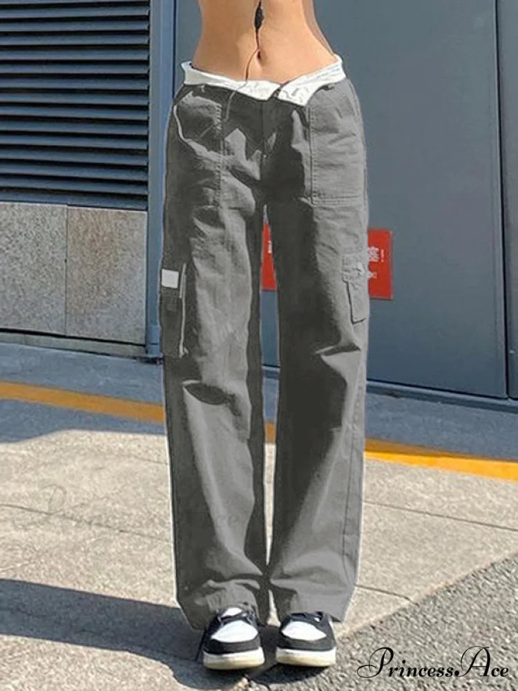 Fold Over Buckle Trendy Belt Denim Mini Skirt